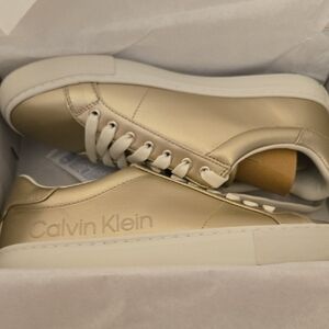 Calvin Klein Metallic Gold Sneakers